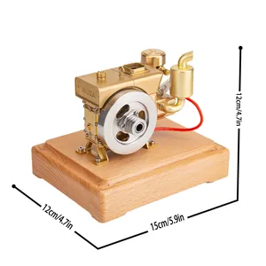 Kit De Construcción De Motor A Gasolina - Mini Motor 1,6 Cc Refrigerado Por Agua | Modelo De Metal Para Escritorio O Colección