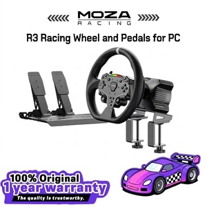 Paquete de Simulación de Carreras MOZA <span class=keywords><strong>Racing</strong></span> R3 <span class=keywords><strong>Direct</strong></span> <span class=keywords><strong>Drive</strong></span> con Volante y Pedales, Kit de Simulación de Carreras para PC de Alta Precisión, Compatible con Venta al Por Mayor - Product Image 1