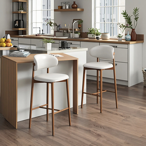 Taburete de Bar alto de diseño moderno para uso doméstico Silla alta simple con respaldo para <span class=keywords><strong>Island</strong></span> Bar - Product Image 5