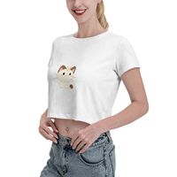 T-shirt OEM personnalisé t-shirts ours pour femmes imprimé jeunesse drôle t-shirts d'anime vente en gros de t-shirt de dessin animé ancien