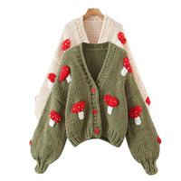 Cardigan en coton décontracté personnalisé pour femmes Pull tricoté de haute qualité Cardigan d'automne en tricot personnalisé pour femmes Pull
