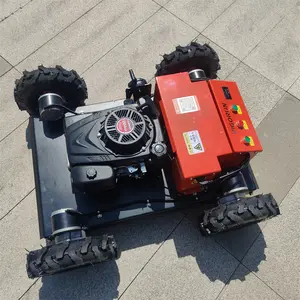 CE EPA Approved Gasoline Engine Small Size Light Weight Remote Control Lawn Mower With Tracks