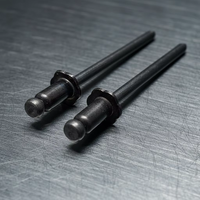 LiWeiTe Rivets à œillet en forme de rose, tête en acier, classe 4.8, modèle 3.2*6, empreinte 0.5-5, pour rivets rosettes de voiture, Remaches