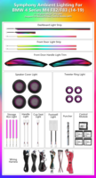 Kit d'éclairage ambiant dynamique 64 couleurs pour BMW Série 4 Coupé F32 M4 F82, accessoires d'éclairage LED intérieur style OEM