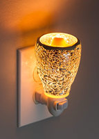 Parfum électrique Plug In mosaïque verre cire plus chaude applique veilleuse pour intérieur maison bureau cadeaux décor