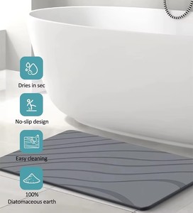 Alfombrilla de Baño de Tierra de Diatomeas de Secado Rápido Ecológica, Minimalista, <span class=keywords><strong>Antideslizante</strong></span>, Duradera y Fácil de Limpiar - Product Image 5