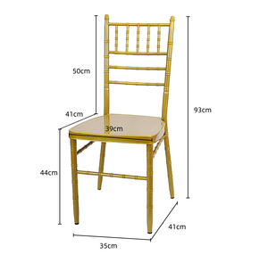 Alta capacidad de carga y durabilidad Usuario de banquete de hotel Premium externo Sillas Chiavari de bambú apilables de estética moderna - Product Image 2