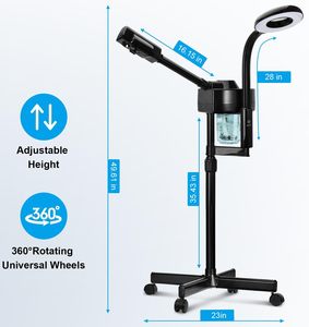 拡大鏡ライト付き プロフェッショナル 2-in-1 オゾン スチーマー イオン噴霧器 ヴェポライザー 美顔スチーマー - Product Image 6