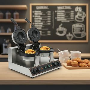 Prensa para Panini Comercial, Tostadora para Sándwiches de Desayuno Rellenos, Prensa para Pan y Máquina para Hacer Hamburguesas UFO - Product Image 6