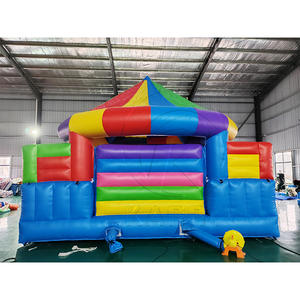Château Gonflable Personnalisé Combo Arc-en-ciel, Structure Gonflable Commerciale de Qualité Supérieure pour Enfants et Adultes avec Souffleur - Product Image 2
