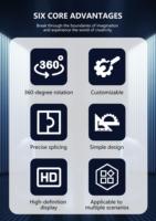 Pantalla LED Cúbica 3D HD a Todo Color Personalizada de Fábrica, Resistente al Agua, Giratoria, Mágica, Creativa, Multifacética, IP65, para Elevadores y Educación