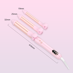 Haar Eisen Lockens täbe Waver Haar Styling 3 Barrel Zauberstab Haar Crimper rosa Thermo bürste 1,5 Zoll Lockens tab Bürste volumize - Product Image 6