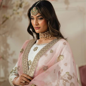 ชุดแต่งกายปาร์ตี้ Salwar Kameez ดีไซน์ใหม่พร้อมด้วยเสื้อปักลายสุดพลาสโซและดูปองตาเพื่อลุคที่มีสไตล์ - Product Image 1