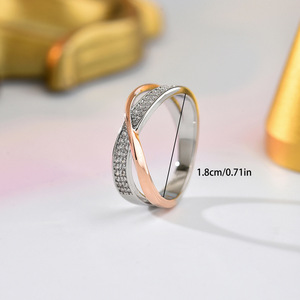 Anillo geométrico para mujer con micro pavé de circonitas, joyería para el dedo índice, regalo - Product Image 3