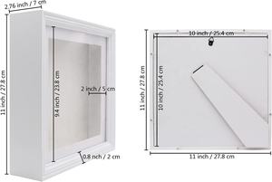 Bricolage 3D peinture couleur or <span class=keywords><strong>et</strong></span> argent pour bébé, ornement <span class=keywords><strong>de</strong></span> <span class=keywords><strong>pied</strong></span>, boîte d'ombre, affichage suspendu au mur ou sur une Table - Product Image 2