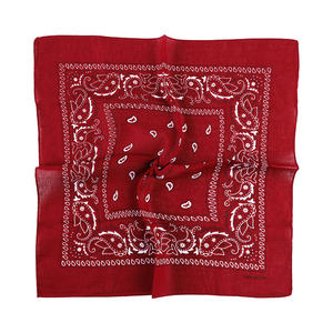 卸売 低MOQ ファッション 100% コットン 再利用可能 バンダナ カスタムロゴ シルクスクリーン印刷 スポーツ ヘッドウェア ソフト スクエア バンダナ スカーフ - Product Image 6