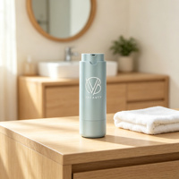 Pot à pompe sans air à double paroi en ABS avec logo personnalisé, 30 ml, 50 ml, emballage sous vide rechargeable, soins de la peau, cosmétiques