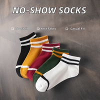 Chaussettes habillées pour hommes de haute qualité, anti-bactériennes, décontractées, blanches et noires, avec logo imprimé, style mocassins, invisibles