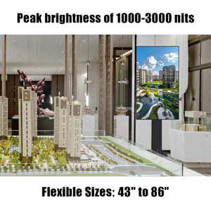 Ddp 32 43 49 55 65 inch <span class=keywords><strong>LCD</strong></span> Android hiển thị trung tâm mua sắm treo tường màn hình cảm ứng màn hình quảng cáo x ** video - Product Image 2