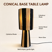 Lampe de table moderne en fer rayé, faite à la main, alimentée par courant alternatif, pour décoration intérieure, salon, chambre à coucher, chevet