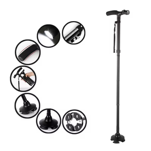 <span class=keywords><strong>Bastón</strong></span> Telescópico de Aluminio para Personas Mayores, <span class=keywords><strong>Bastón</strong></span> de Viaje con Cuatro Patas para Ancianos - Product Image 1