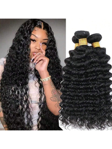 100% chưa qua chế biến Brazil Trinh tóc liền mạch ren đóng cửa & sang trọng sóng cơ thể wefts - Product Image 4