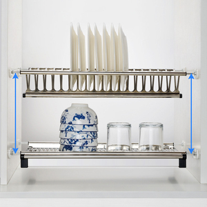 Organizador de Almacenamiento para Fregadero, <span class=keywords><strong>Escurridor</strong></span> Colgante de Vajilla y Tazas, <span class=keywords><strong>Expandible</strong></span> de Gran Capacidad para Gabinetes de Cocina - Product Image 2