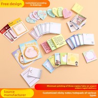 Blocs de notes autocollants double face personnalisés avec logo d'entreprise, texte publicitaire, dessins créatifs de personnages de dessins animés - Autocollants N Times