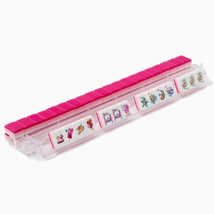 Juego de Mahjong Americano Estándar NMJL |   160 Fichas de Mahjong de Acrílico Rosa Pintadas a Mano con Temática de Dulces y Helados para Niñas - Product Image 5