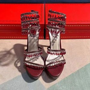 Sandalias Plataforma Pearl Sandals Shoes Platform Around Ankle <b>Wrap</b> Heels for Women New - Product Image 4