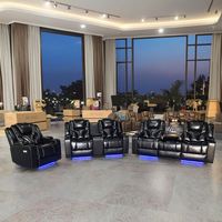 Meilleures ventes : Ensemble de canapés modulaires de luxe en cuir pour la maison, fauteuil inclinable électrique ergonomique, convertible et extensible, idéal pour villa et école