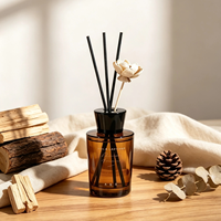 Diffuseur de parfum sans flamme ni alcool 160 ml, huile essentielle de cèdre, bâtonnets en rotin naturel longue durée, décoration d'intérieur