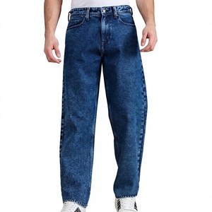 Wholesale Men's Slim Fit Dark Wash Straight Leg Denim Jeans Mid Waist Cotton Casual Autumn Wear OEM Bulk Supplier - Product Image 3
