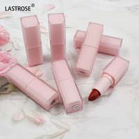 Rouge à lèvres en velours mat neutre longue durée en tube carré Nouvelle formule liquide pour une couverture et un confort améliorés