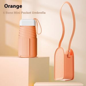 Parasol de poche classique anti-UV pliable coloré pour carte de crédit - Product Image 6