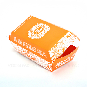 Boîte à hamburger biodégradable personnalisée en carton ondulé pour emporter, emballage alimentaire pour frites et sushis - Product Image 4
