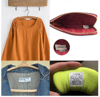Étiquettes autocollantes en tissu satiné imperméable de haute qualité, taille personnalisable, pour vêtements
