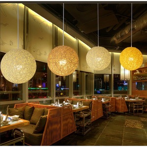 Lámpara Colgante Moderna de Cáñamo Redonda E27 LED 10-15m para Restaurantes, Bares y Espacios de Ocio - Product Image 5