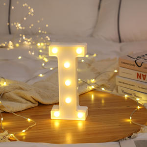 Lettres lumineuses LED chaudes, enseigne lumineuse en forme de '<span class=keywords><strong>I</strong></span>' pour mariage, anniversaire, alimentée par piles, lampe de Noël, maison, bar - Product Image 1