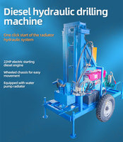 Foreuse Commerciale à Moteur Diesel pour Forage de Puits d'Eau, avec Boîte de Vitesses Hydraulique et Profondeur Max. de 200m