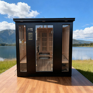 Nhà Máy Giá Có Thể được Tùy Chỉnh Ngoài Trời Phòng Tắm Hơi 6 Người Sang Trọng Hồng Ngoại Tủ Tắm Hơi Hồng Ngoại Nhà Nóng - Product Image 1