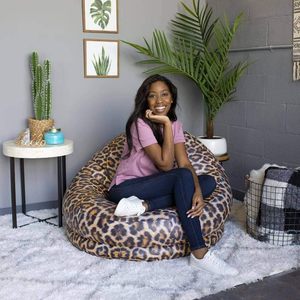 Sillón Puff Inflable Plegable de PVC con Estampado de Leopardo MAKE WAVES, Sofá Perezoso Portátil para Interiores y Exteriores - Product Image 2