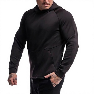 Sudadera con Capucha para Hombre, Corte Ajustado, Color Sólido, Tela Personalizable, Secado Rápido, Ecológica, Transpirable, 100% Poliéster, Invierno - Product Image 1