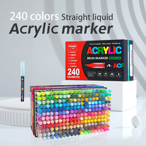 2026 Top Bán Thẳng Chất Lỏng Acrylic Đánh Dấu Bút Bộ Graffiti Bàn Chải Nước Sơn 120/168/240 Màu Mực Vĩnh Viễn Tốt Tip" - Product Image 2