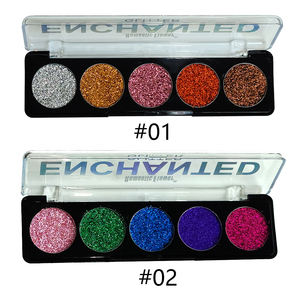 Marque privée moins chère, vente en gros, 5 couleurs, ombre à paupières à paillettes enchantées - Product Image 2
