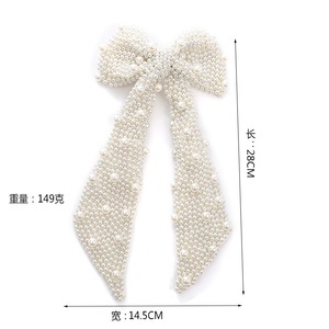 Accessoires de <span class=keywords><strong>cheveux</strong></span> <span class=keywords><strong>tendance</strong></span> de style coréen, design vintage, bonne qualité, luxe, grosses perles, nœud papillon, barrettes à <span class=keywords><strong>cheveux</strong></span> en perles pour enfants - Product Image 6