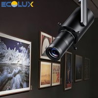 Projecteur LED sur rail COB 10W 30W, focalisable et orientable, pour exposition de peintures en galerie d'art et musée, en aluminium moderne