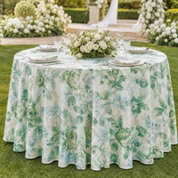 Nappe rectangulaire en polyester à motif floral personnalisé, prix d'usine, vente en gros, pour mariages, événements et location de fêtes
