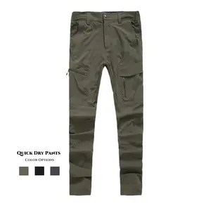 Men's Quick Dry Nylon Pants Outdoor Hiking Trekking Joggers Trousers Lightweight Slim Fit Breathable Cargo Work Pants For Men