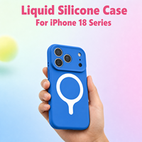 Coque de protection antichoc en silicone liquide magnétique pour iPhone 18 Pro Max 17 Pro Max, sensation peau, couleurs vives, anti-traces de doigts